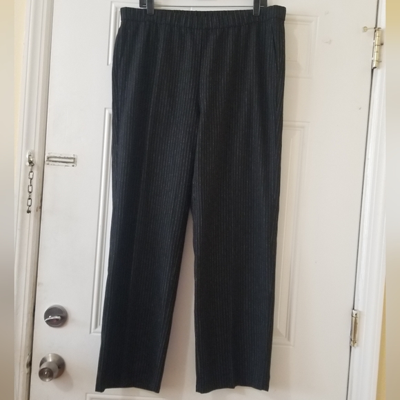 Eileen Fisher Reclaimed Wool Striped Slouchy Pant - Picture 9 of 14